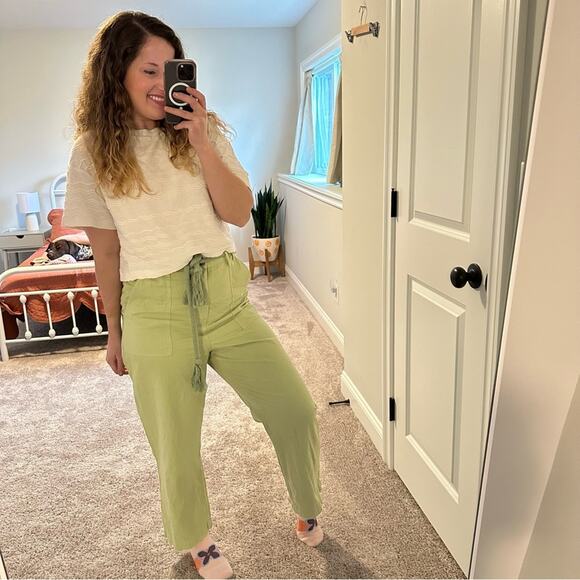 THE GREAT. Green Cotton Pants 30 - Picture 3 of 13